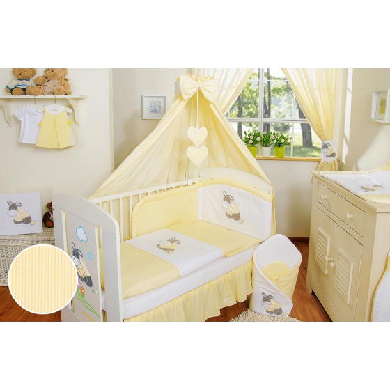 Bedding set 7-pcs with canopy- Donkey Luca yellow