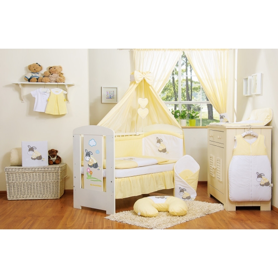 Bedding set 7-pcs with canopy- Donkey Luca yellow