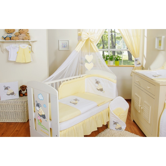 Bedding set 7-pcs with canopy- Donkey Luca yellow