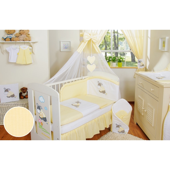 Bedding set 7-pcs with canopy- Donkey Luca yellow