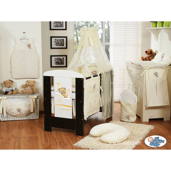 Bedding set 7-pcs with canopy (S60)- Good night cream