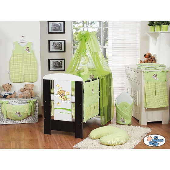 Bedding set 7-pcs with canopy (S60)- Good night green
