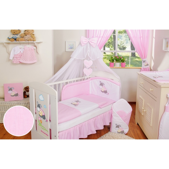 Bedding set 7-pcs with mosquito-net- Donkey Luca rosa