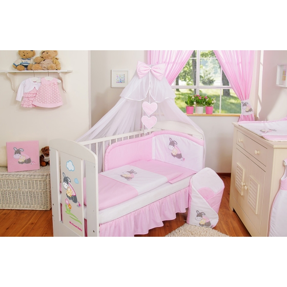 Bedding set 7-pcs with mosquito-net- Donkey Luca rosa