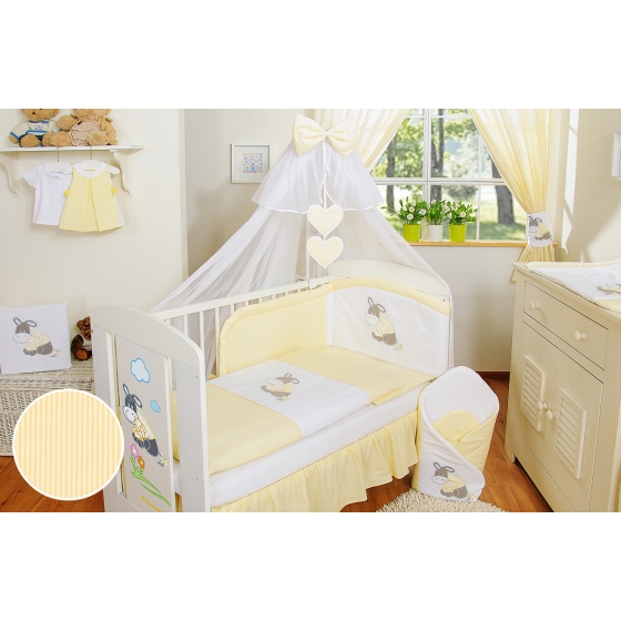 Bedding set 7-pcs with mosquito-net- Donkey Luca yellow