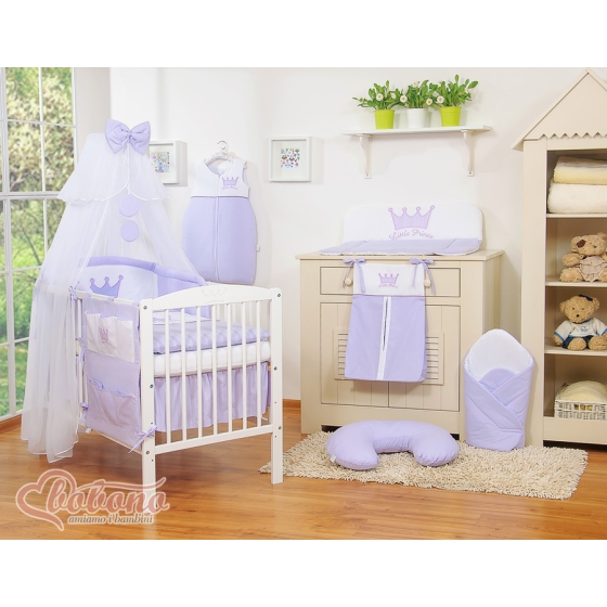 Bedding set 7pcs with mosquito-net- Little Prince/Princess lilac