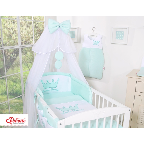 Bedding set 7pcs with mosquito-net- Little Prince/Princess mint