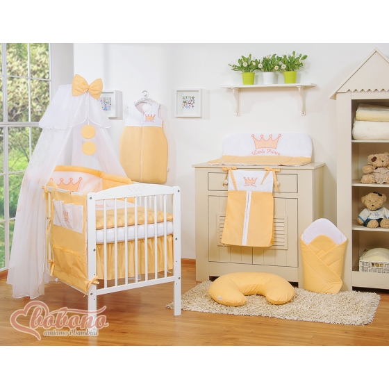 Bedding set 7pcs with mosquito-net- Little Prince/Princess peach