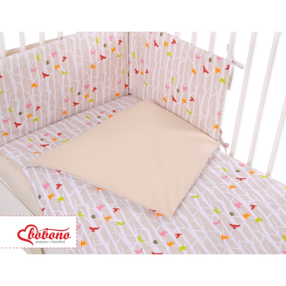 Bedding set for Baby Bed 2-pcs- beige trees