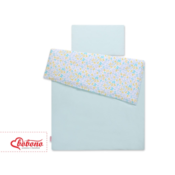 Bedding set for Baby Bed 2-pcs- blue butterflies