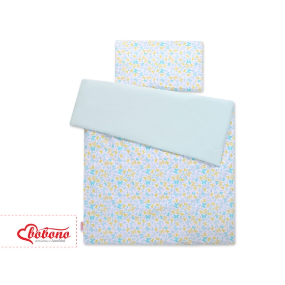 Bedding set for Baby Bed 2-pcs- blue butterflies