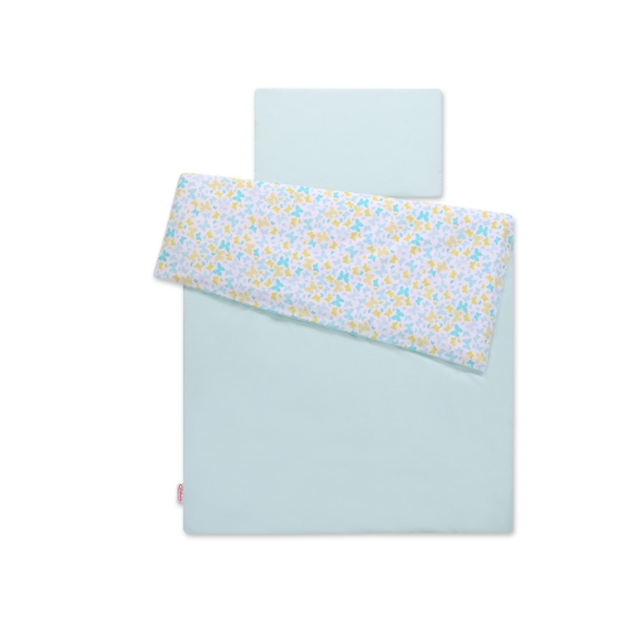 Bedding set for Baby Bed 2-pcs- blue butterflies