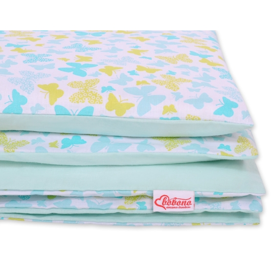 Bedding set for Baby Bed 2-pcs- blue butterflies