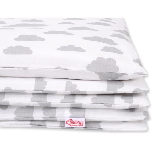 Bedding set for Baby Bed 2-pcs- clouds gray