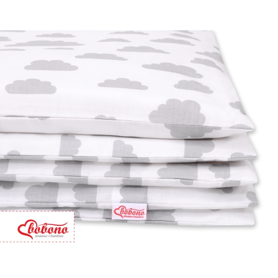 Bedding set for Baby Bed 2-pcs- clouds gray