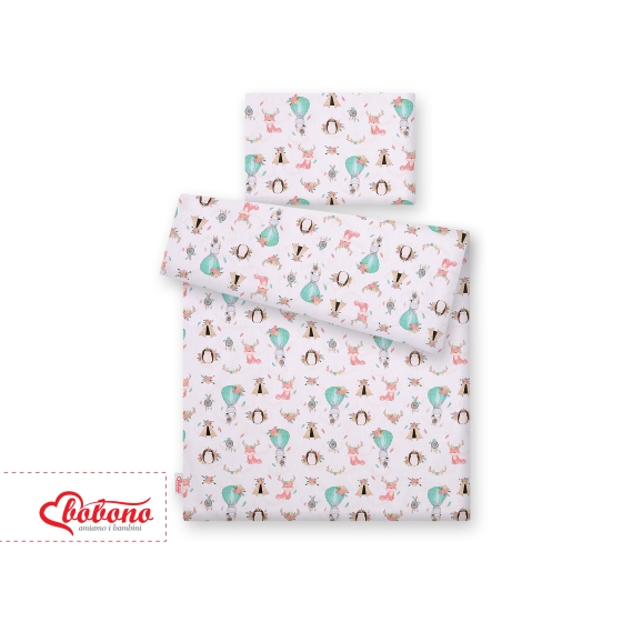 Bedding set for Baby Bed 2-pcs- foxes beige