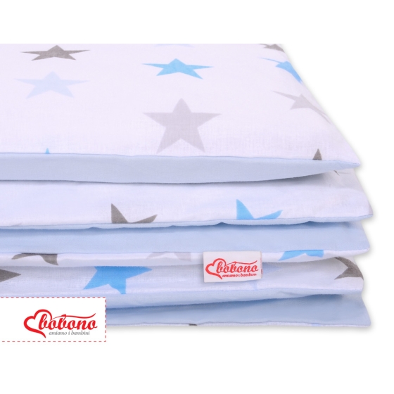 Bedding set for Baby Bed 2-pcs- gray -blue stars