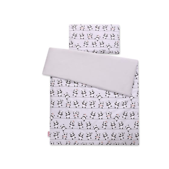 Bedding set for Baby Bed 2-pcs- gray panda