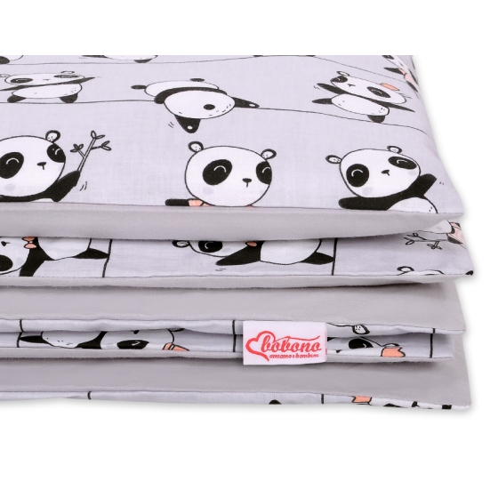 Bedding set for Baby Bed 2-pcs- gray panda