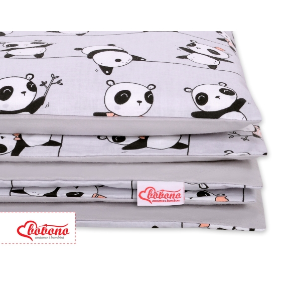 Bedding set for Baby Bed 2-pcs- gray panda