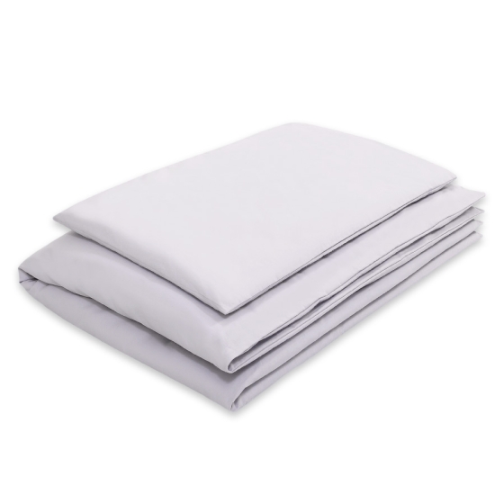 Bedding set for Baby Bed 2-pcs- Hanging Hearts Gray