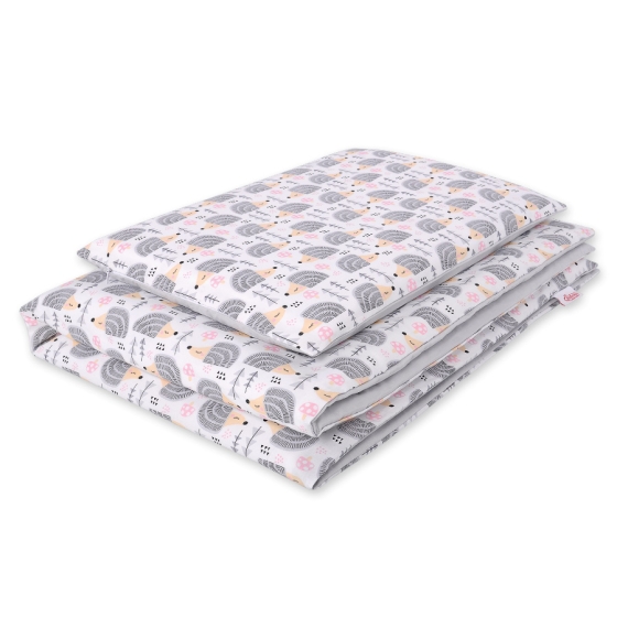 Bedding set for Baby Bed 2-pcs - hedgehogs Gray