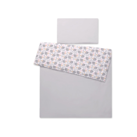 Bedding set for Baby Bed 2-pcs - hedgehogs Gray
