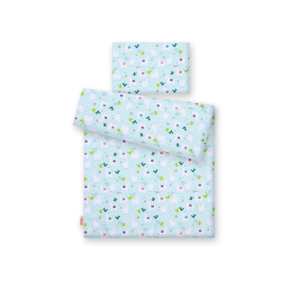Bedding set for Baby Bed 2-pcs- lama mint