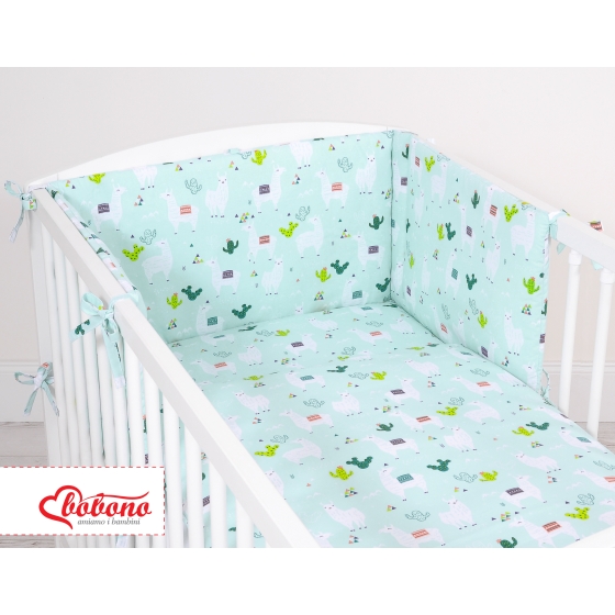 Bedding set for Baby Bed 2-pcs- lama mint