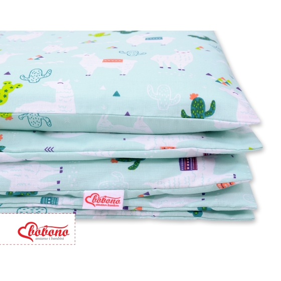 Bedding set for Baby Bed 2-pcs- lama mint