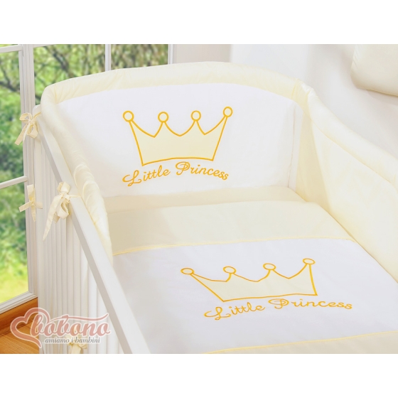 Bedding set for Baby Bed 2-pcs- Little Prince/Princess cream