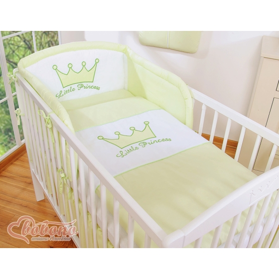 Bedding set for Baby Bed 2-pcs- Little Prince/Princess green