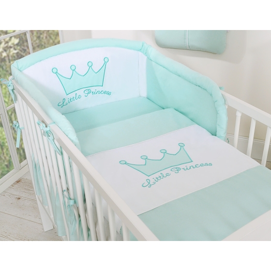 Bedding set for Baby Bed 2-pcs- Little Prince/Princess mint