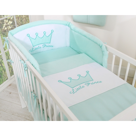 Bedding set for Baby Bed 2-pcs- Little Prince/Princess mint