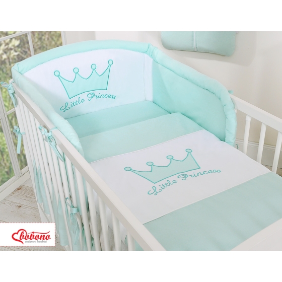 Bedding set for Baby Bed 2-pcs- Little Prince/Princess mint