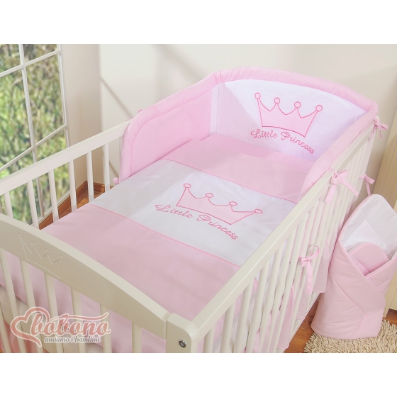 Bedding set for Baby Bed 2-pcs- Little Prince/Princess pink