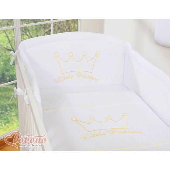 Bedding set for Baby Bed 2-pcs- Little Prince/Princess white