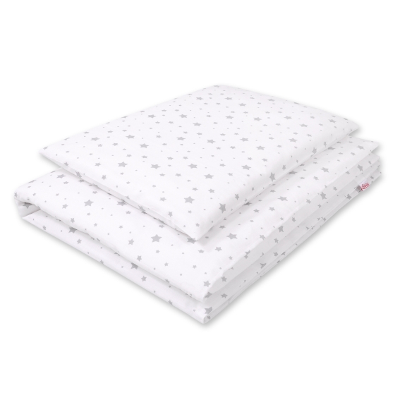 Bedding set for Baby Bed 2-pcs- mini gray stars