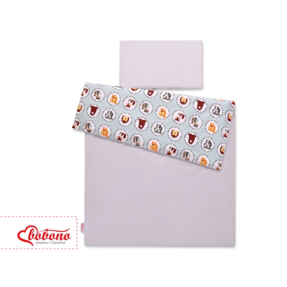Bedding set for Baby Bed 2-pcs - mint animals