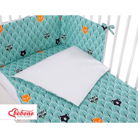 Bedding set for Baby Bed 2-pcs- mint forest