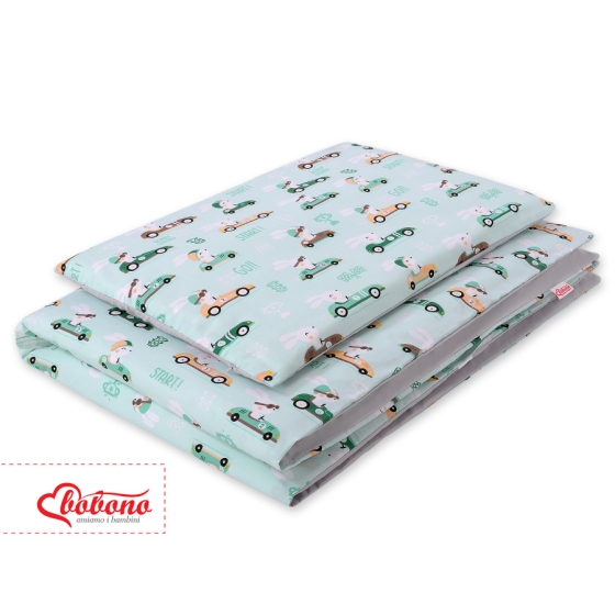 Bedding set for Baby Bed 2-pcs - mint rabbits