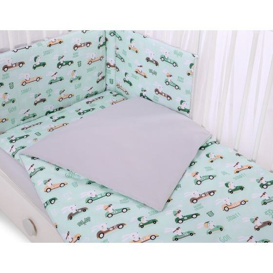 Bedding set for Baby Bed 2-pcs - mint rabbits