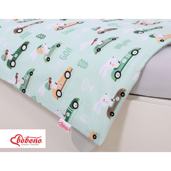 Bedding set for Baby Bed 2-pcs - mint rabbits