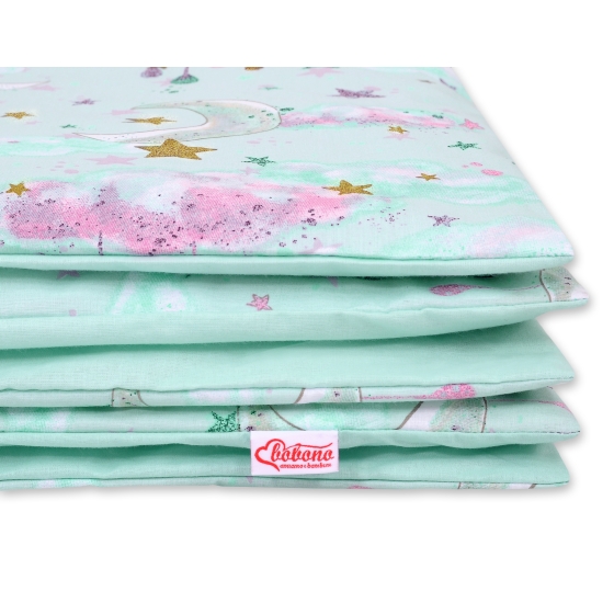 Bedding set for Baby Bed 2-pcs- moons mint