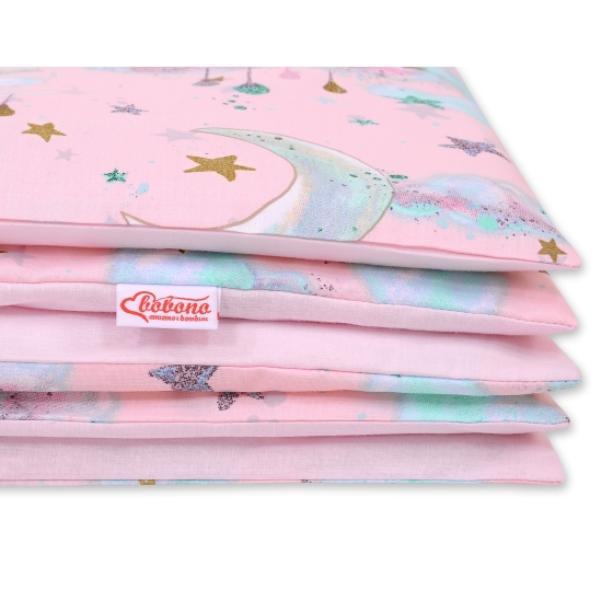 Bedding set for Baby Bed 2-pcs- moons pink