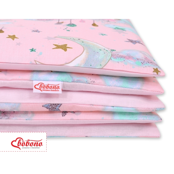 Bedding set for Baby Bed 2-pcs- moons pink