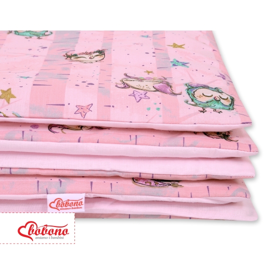 Bedding set for Baby Bed 2-pcs- Owls pink