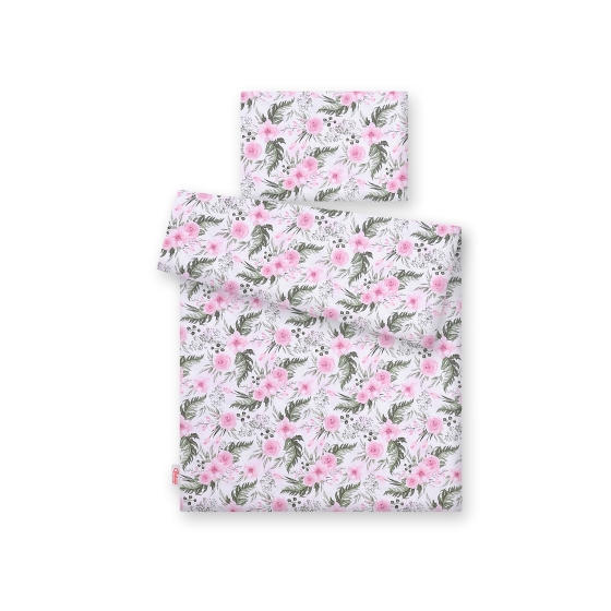 Bedding set for Baby Bed 2-pcs- peony flower pink
