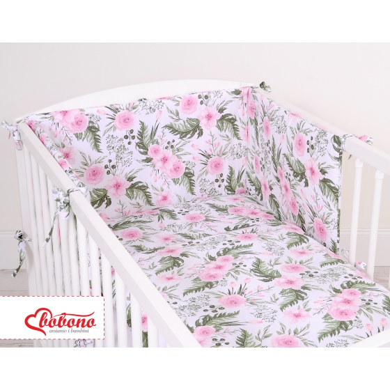 Bedding set for Baby Bed 2-pcs- peony flower pink