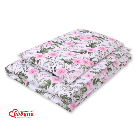 Bedding set for Baby Bed 2-pcs- peony flower pink